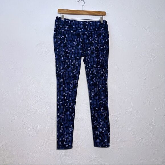 Athleta Women’s Chaturanga Polka Dot Leggings Blue Size M - Picture 2 of 7